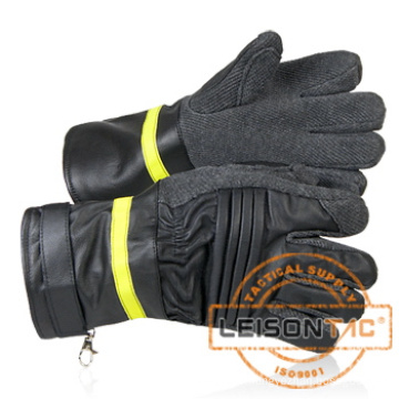 Fire Fighting Gloves in flame retardant cow leather, with waterproof coating